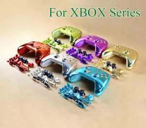 Replacement Chrome Protection Shell Case for Xbox Series X S Controller Plating Hard Housing Shell Case Full Buttons Set Cover