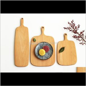 Kitchen Knives Accessories Kitchen, Dining Bar Home & Garden Drop Delivery 2021 Wooden Cutting Boards Fruit Plate Whole Wood Chopping Blocks