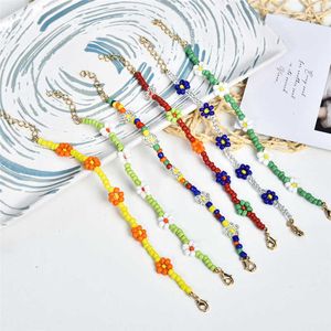 KOJ Bohemia Colorful Bracelet For Women Korean Flower Choker Bijoux Femme Summer Beaded Pulseras Alloy Jewelry Wholesale Direct G1026