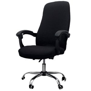 Copertura della sedia da ufficio elastico Siamese Siamese Coperchio protettivo per protezione (nero) Coperchio di protezione