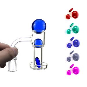 Ultra-Gründungspreis abgeschrägtes Kantenrauchen Terp Slurper Quartz Banger Nagel mit Glas Marmor Ruby Perle Set Vakuumschlägernägel für Bongs