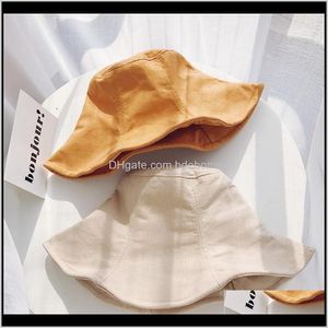 Wide Brim Caps Hats, Scarves & Gloves Fashion Aessories Drop Delivery 2021 Summer Linen Uv Protection Sun Hats For Women Foldable Cute Bucket