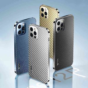 Wholesale steel covers for sale - Group buy Premium Titanium Steel Metal phone Case for iphone Pro Max Mini Carbon Fiber Back Cover for iphone Pro Mobile Coques H1110