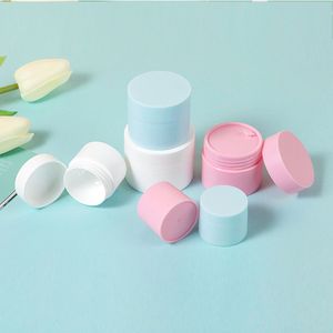 Mattiertes Plastikglas mit Deckel, 5, 15, 20, 30, 50 ml, nachfüllbare Make-up-Kosmetikdosen, leere Gesichtscreme, Lippenbalsam, Lotion, Aufbewahrungsbehälter, Topfhalter