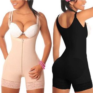 Fajas Reductoras Plus Size S-6XL Magic Full Body Shaper Bodysuit Slimming Waist Trainer Girdle Thigh Trimmer Weight Loss Corset 220125