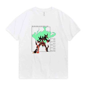 T Рубашки Женские Комиксы оптовых-Anime Yoko Littner Gurren Lagann футболка для мужчин Женщины Gurren Gurren Lagan Flame Robot Comic Graphic Print Короткая рукава Футболка Tops G220223