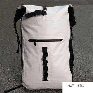 Wasserdichter Rucksack-Rolltop-Trockenbeutel mit Reißverschlusstasche vorne zum Kajakfahren, Kanufahren, Rafting, Bootfahren, Radfahren, Rafting, Angeln