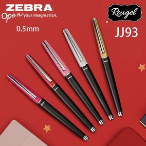 Gel Pens 1 Japanese ZEBRA Pen JJ93 Retro Metal Rod Rougel Limited 0.5mm Black Refill For Smooth Writing And Continuous Ink Stationery