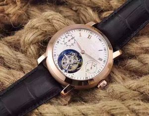 Zegarki mechaniczne luksusowe zegarek 42x12mm 5512 Prawdziwy ruch koła zamachowego importowany australijski krokodyl ze skóry na rękę