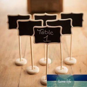 1pcsclassic mini clipe quadro-negro na mensagem Quadro pequeno de madeira para a mesa de buffets da festa de casamento