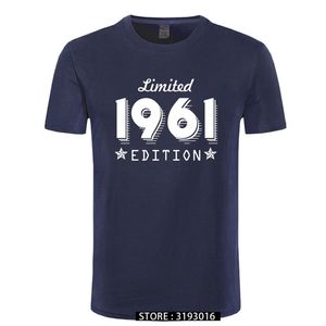 1961 Edição limitada Design de ouro masculina preto t-shirt legal orgulho casual camiseta homens unisex moda camiseta tamanho solto tamanho 210706