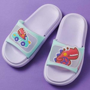 Детские крытые тапочки Летняя обувь для родительского ребенка Flip Flops Boy Soft PVC против скольжения легкой домашней детской обуви QQ321 210712