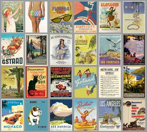 Wholesale travel wall decor for sale - Group buy 18style choose Vintage Travel Tourism Railway Advertising Paintings Art Film Print Silk Poster Home Wall Decor x90cm