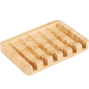 Eco-friendly Wooden Soap Dish Tray Holder Storage Soaps Rack Plate Box Container for Bath Shower Bathroom WH0303