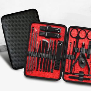 Komplett 23 stycken rostfritt stål manikyr uppsättning pedikyr kit scissor pincer öra plocka verktyg toe nagel clipper ansiktsvård verktyg 10sets / lot dhl