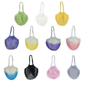 Storage Bags Hollow Washable Cotton Mesh String Bag Portable Vegetable Fruit Short Handle Home Organization Supplies