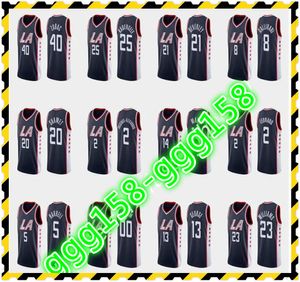 プリントメンズ女性子供キッズジャージャー任意のプレーヤーPaul George Kawhh Leonard Lou Williams Shai Gilgeous-Alexander Basketball Jerseys Uniform