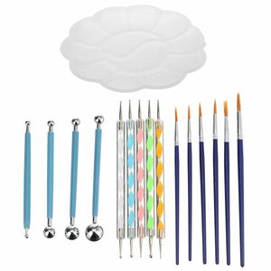 16PCS Mandala Painting Kit Dotting Tools DIY Rock Art Hantverk Pen Paint Stencil Set