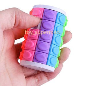 Fidget Toys Children's intellectual color creative magic tower Baby Toys Decompression Finger Cube Square Puzzle Suitable Relax TOY
