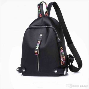 designer backpack For Women Girls Large capacity Nylon backpacks with Black White Pink 3 colors high quality Back pack Y1105