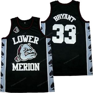 Custom Bryant #33 Aşağı Merion Basketbol Forması Mens Lisesi Şampiyonası Dikil S-3XL Herhangi bir isim ve numara en iyi kalite