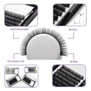 Matte black single round hair, 12 rows, 0.20 thick fiber material, wholesale, handmade, grafted False eyelashes