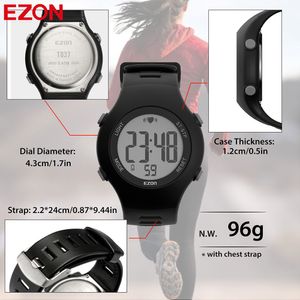 Monitor tętna Unisex Sport Wristwatch Na Zeger Outdoor Digital Watch Zegar z pasem