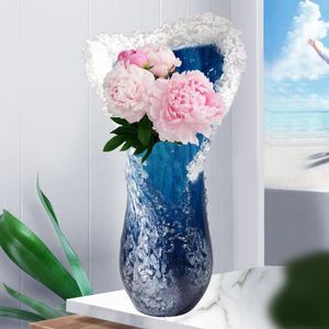 Vaser Majestic Wavy Vase Resin Desktop Flower Pot Creactive Home Coffee Shop Decoration