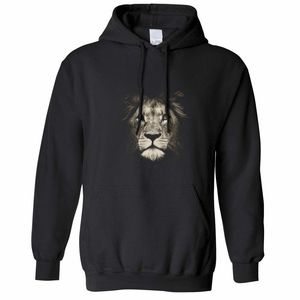 Men s Hoodies Sweatshirts Stylish Animal Hoodie Pographic Lion Face Big Cat King Jungle Hip Hop Autumn Winter Fleece Hooded