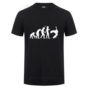 Evolution of a gitarzysta muzyka rock gitara muzyk band metalowy t-shirt mężczyźni mężczyzna z krótkim rękawem okrągła szyja bawełniana śmieszna koszulka 210706