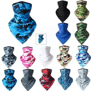 Caps Caps Maski Outdoor Bandana Twarzy Pokrywa Wiszące Uchód Lód Polowanie Kobiet Neck Tube Scarf Geter Running Silk Sport Mężczyźni Cool H C8Z5