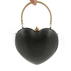 Bag Parts & Accessories 16.5X15 Cm Gold Silver Color Heart Shape With Handle Wholesale Metal Box Clutches Purse Frame Diy Evening Clutch