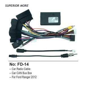 Auto radiokabel kan busbox voor Ford Ranger pin Power bedrading harnas Din DVD Android Multimedia Player Connector Socket