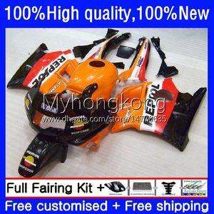 Fairings för Honda CBR 600F2 600 F2 FS CC 600CC 600FS 91-94 karosseri 34NO.29 CBR600CC CBR600F2 91 92 93 94 CBR600 F2 CBR600FS 1991 1992 1993 1994 OEM Bodys Repsol Orange