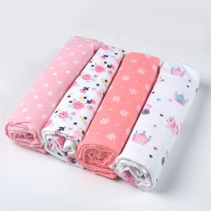 100% Bomull Muslin Blöjor Baby Swaddle Blankets Född Infant Wrap Soft Barn 211105