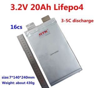 16 шт. 70140240 3.2V 20Ah LifePO4 Аккумуляторная батарея Призматический для DIY 24V 36V 48V BTETERY Pack Energy Storage System