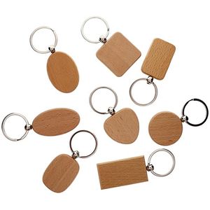 Kimter Blank Wooden Key Chain Handmade Gift Personalized EDC Wood Keychains Rectangle Shape Keyrings for DIY Craft Making Free DHL D274L F