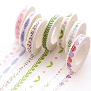 0,7 cm * 10m coração kawaii washi tape decoração scrapbooking papeterie autocolante mascaramento fita motaria fontes artigos de papelaria