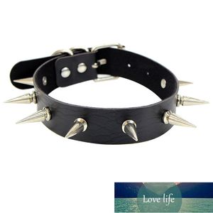 Goth Schwarz Spike Halsband Gürtel Kragen Frauen Pu Leder Halsband Halskette Anhänger für Frauen Party Club Chockers Sexy Gothic Schmuck