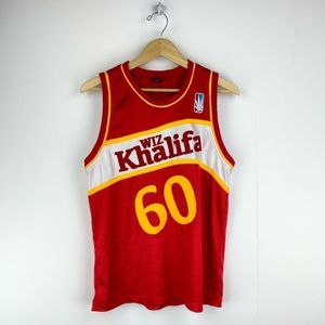 Erkek Wiz Khalifa # 60 Taylor Gang Philcos Jersey Hip Hop Erkek Kadın Gençlik Basketbol Formaları XS-6XL