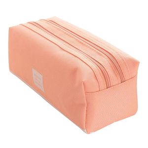 Portable Double Layer Pen Pencil Case Bag Large Capacity Simple Oxford Cloth Pen Case Student Stationery Office School Supplies