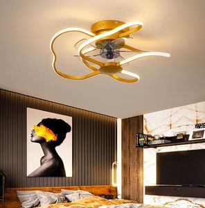Ceiling Fans Modern Simple Fan Decorative LED Remote Control Bedroom Lamp AC220V / 110V Free Delivery