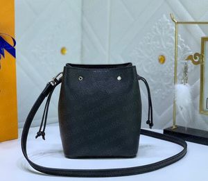 Luxury Designer Handbag Shoulder Bag Letter Updated Genuine Leather Hardware Nano Lockme Bucket Bags Interior Pocket Women Fashion Drawstring Crossbody Handbags