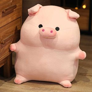 カワイイ豚プルッキー豚のぬいぐるみピンクかわいい枕の柔らかいぬいぐるみ動物大きい人形の家の装飾的な枕クリスマスのおもちゃH1025