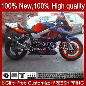 Ciało OEM dla Honda Vtr1000F Superhawk 97-05 51NO.182 VTR 1000 VTR1000 Orange Blue F 1000F 97 98 99 00 2001 2002 2003 2005 VTR-1000F 1997 1998 1999 2000 01 02 03 05 Owalnia