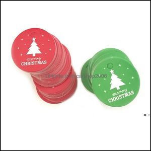 WRAP Event Event Stoile Home Garden2021 Paper Red Green Christmas Party Wiszący Tagi Cena Etykieta Hang Mes Karty DIY Prezent HWD9372 D