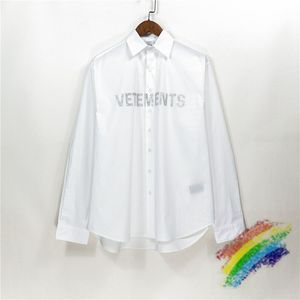 Reflective Shirts Men Women 1 High Quality Front Flash Letter Printing Shirt Oversize Blouse