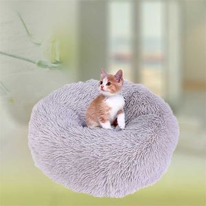 Algodão flexível de alta qualidade Vários tamanhos Cama de gato à prova de frio e casa fundo básico gato Nesk Pet profundo travesseiro 2101006