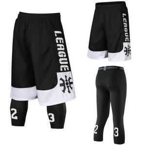 Kompression Männer Basketball Shorts Sets Sport Gym Workout Shorts Für Männer Atmungsaktive Fußball Übung Laufen Fitness Strumpfhosen T20051293P