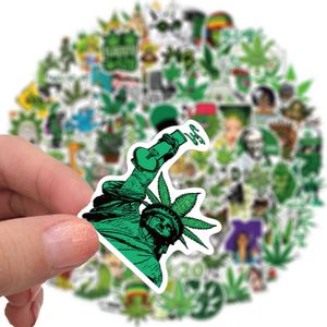 100 pcs-pack engraçado moda verde vinil impermeável adesivos para a garrafa de água planejador portátil scrapbook parede parede skate caixa de guitarra dianteiro organizador decalque